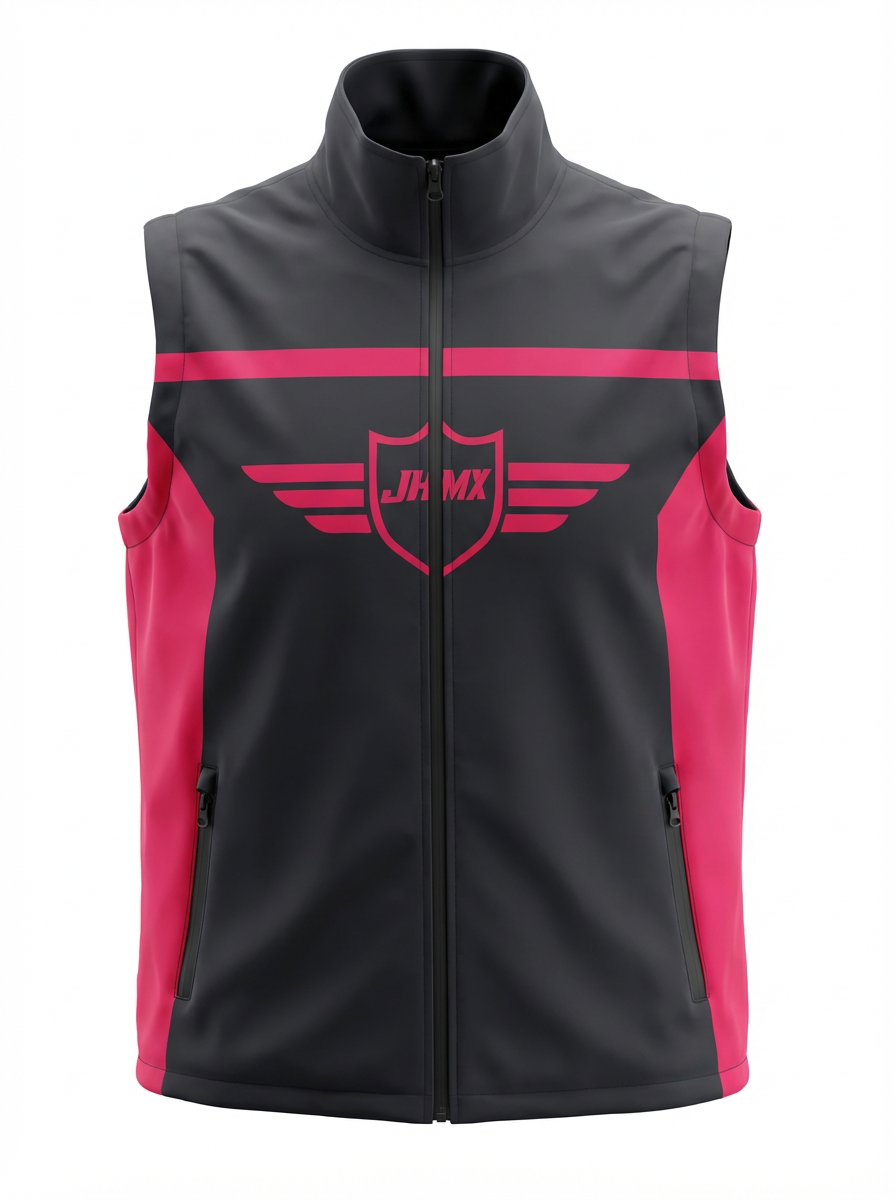 Pink & Black Gilet